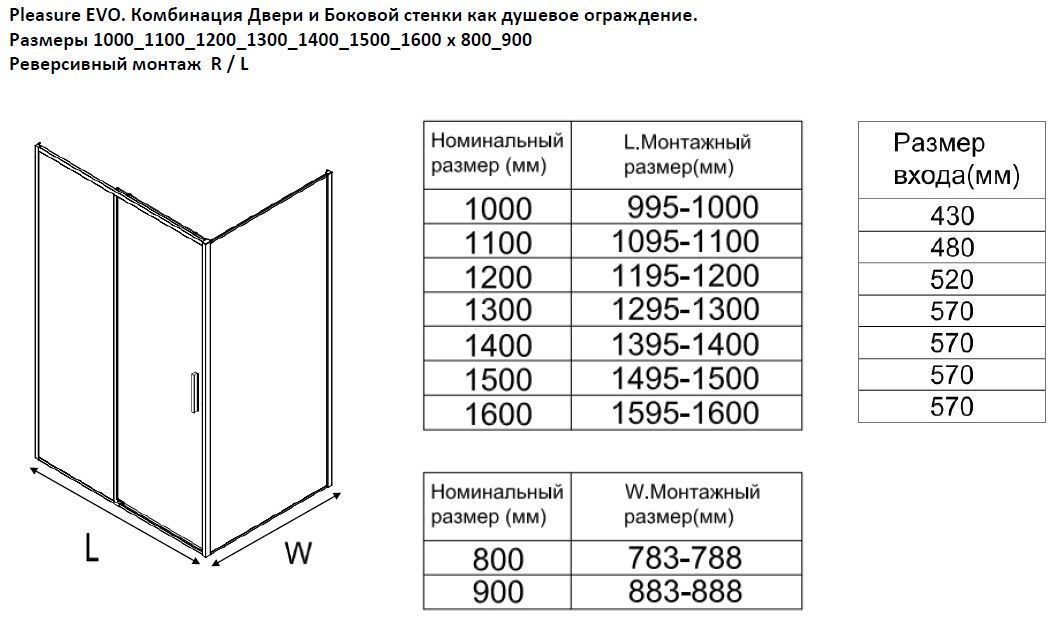Детальная картинка товара «душевой уголок aquanet pleasure evo 130x90 ae65-130x90-bt профиль черный, прозрачное стекло»