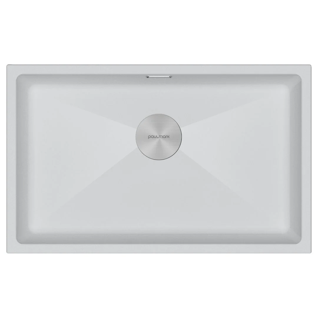 Кухонная мойка Paulmark LUMI 74UNI LU74-WH, белый, 740х460 Кухонная мойка Paulmark LUMI 74UNI LU74-WH, белый, 740х460