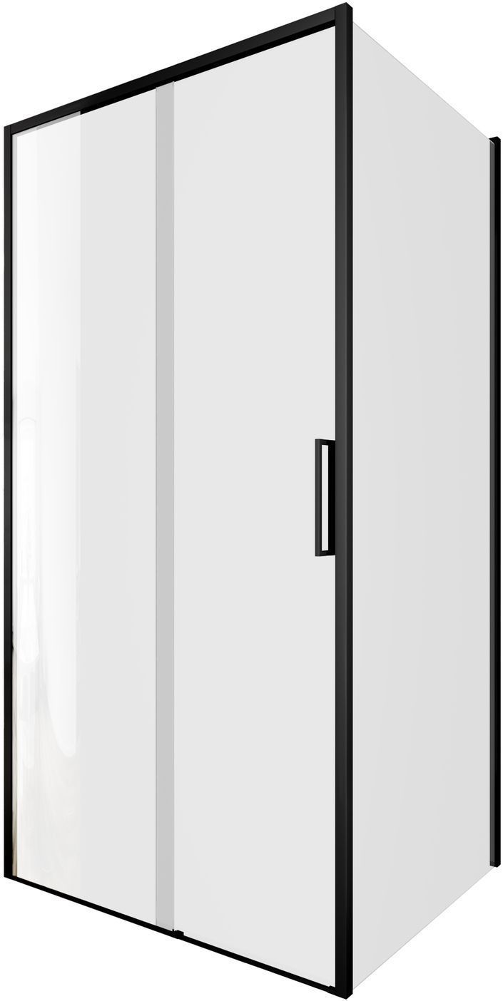 Детальная картинка товара «душевой уголок aquanet pleasure evo 100x90 ae65-100x90-bt профиль черный, прозрачное стекло»