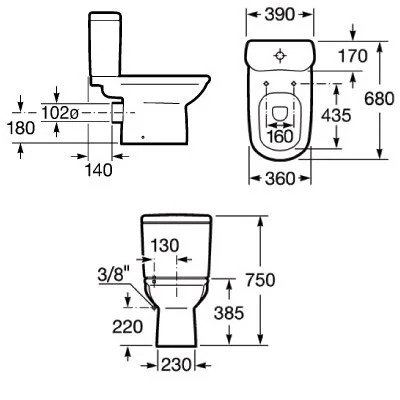 Чаша напольного унитаза Roca Giralda напольная 342466000 Чаша напольного унитаза Roca Giralda напольная 342466000
