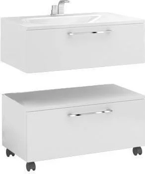 Тумба под раковину De Aqua Квадро-2 90 белый (подвесная 1 ящик) 00185590 Тумба под раковину De Aqua Квадро-2 90 белый (подвесная 1 ящик) 00185590