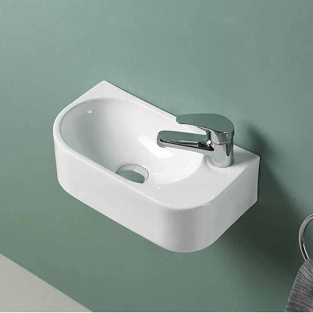 Раковина Vincea VBS-506R, 400x215x120 керамическая, подвесная, цвет белый, правая Раковина Vincea VBS-506R, 400x215x120 керамическая, подвесная, цвет белый, правая