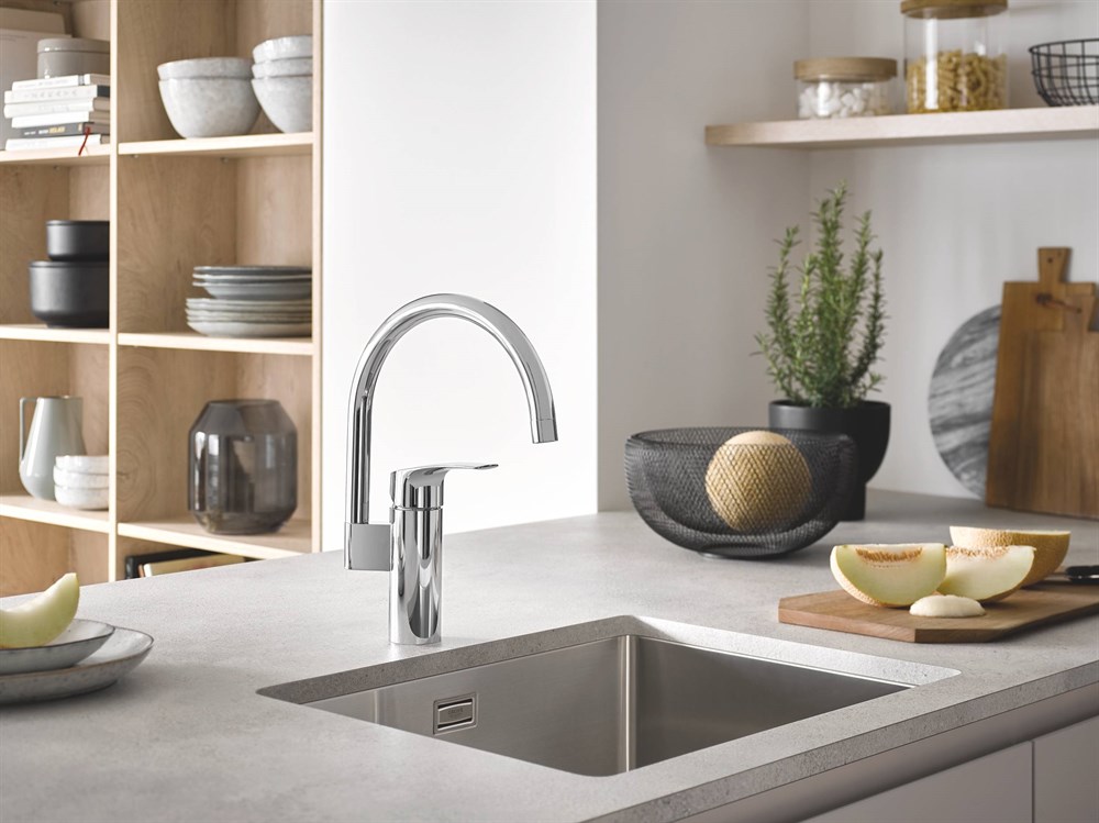 Смеситель для кухни grohe eurosmart 2021 однорычажный хром 33202003