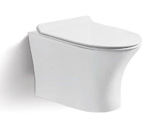 Унитаз подвесной CeramaLux 2617E белый с крышкой микролифт Унитаз подвесной CeramaLux 2617E белый с крышкой микролифт