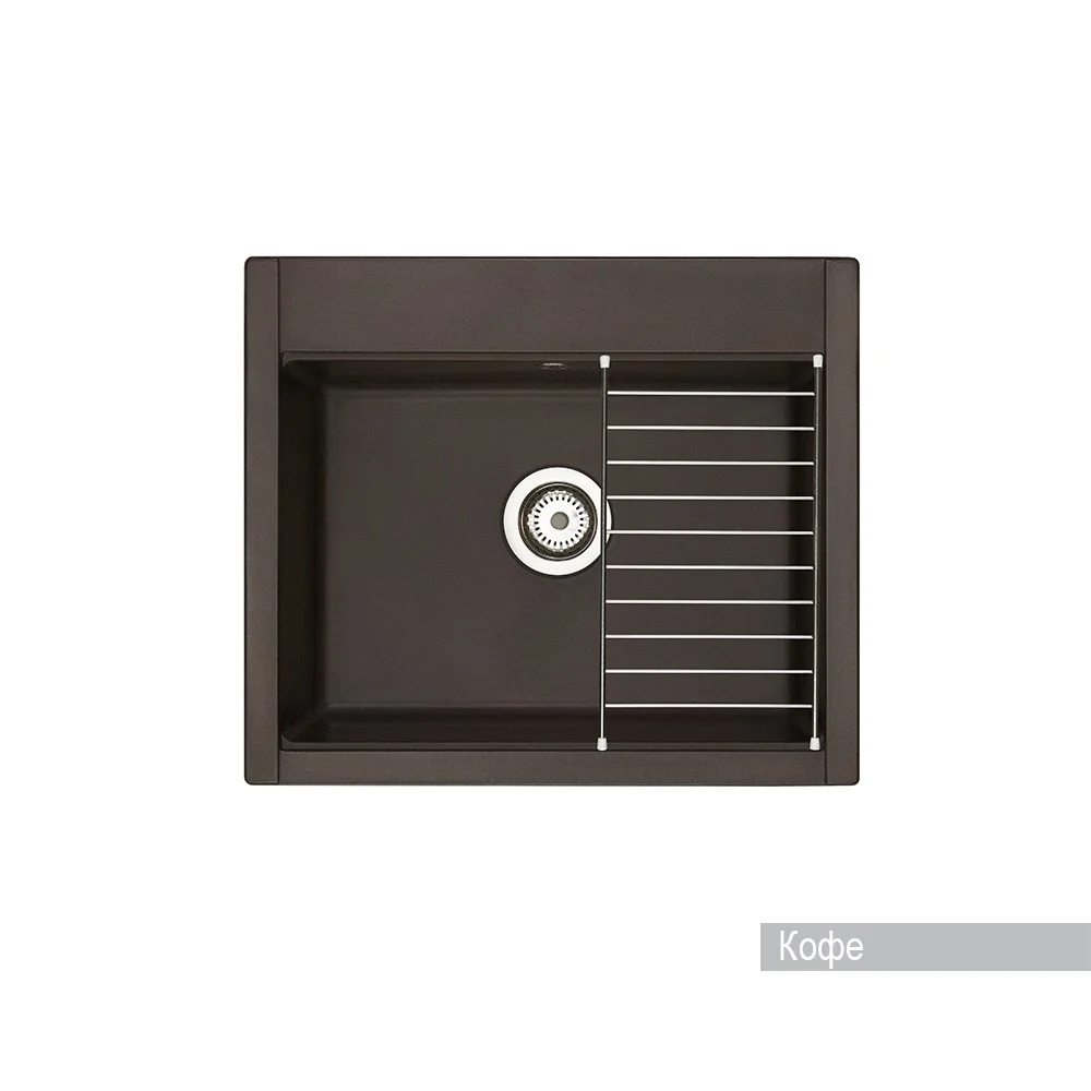 Кухонная мойка Aquaton Делия 60 1A715232LD280 из литого мрамора, прямоугольная, кофе Кухонная мойка Aquaton Делия 60 1A715232LD280 из литого мрамора, прямоугольная, кофе
