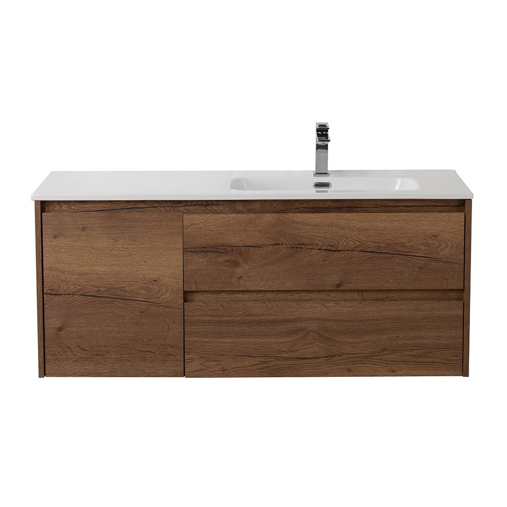 Детальная картинка товара «тумба под раковину belbagno kraft-1200-2c-1a-so-rt-r rovere tabacco подвесная 1200x460»