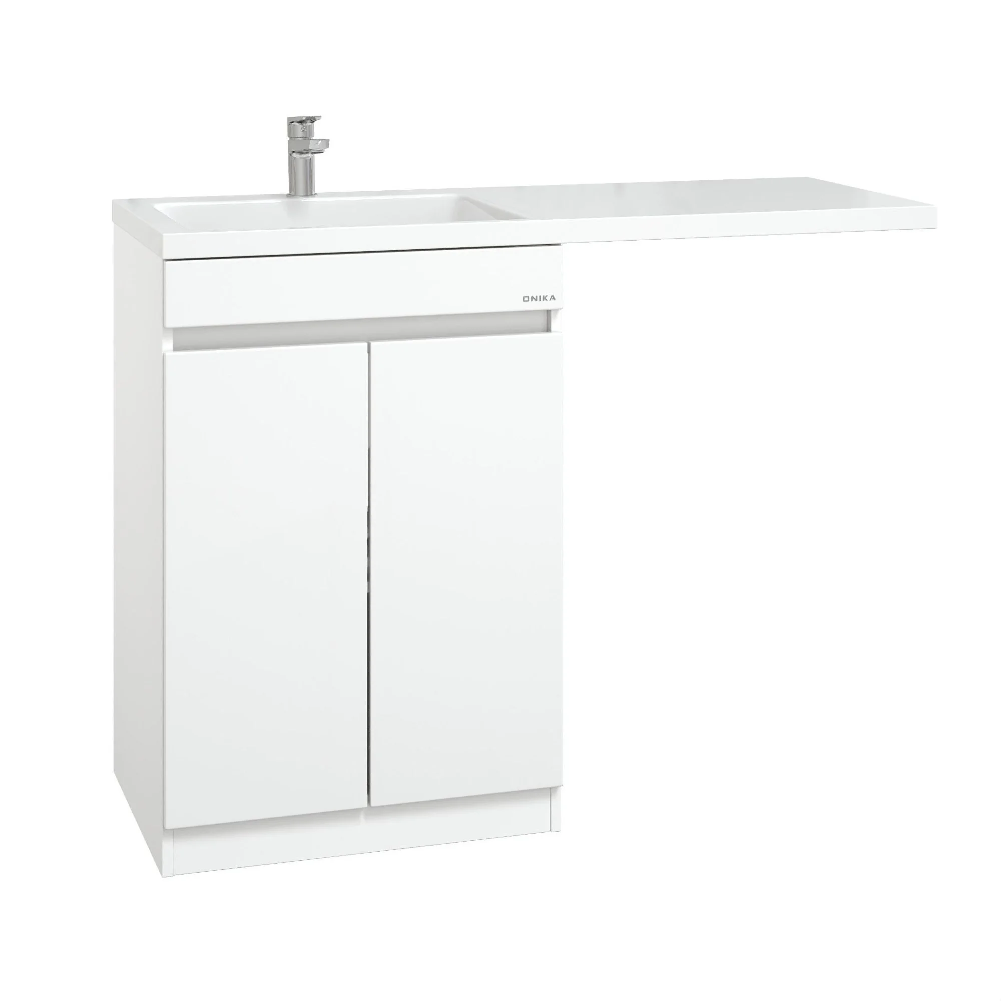 Тумба под раковину Onika Милтон Нова 58 см 105802 напольная под стиральную машину, белая (дляМарсал 120) Тумба под раковину Onika Милтон Нова 58 см 105802 напольная под стиральную машину, белая (дляМарсал 120)