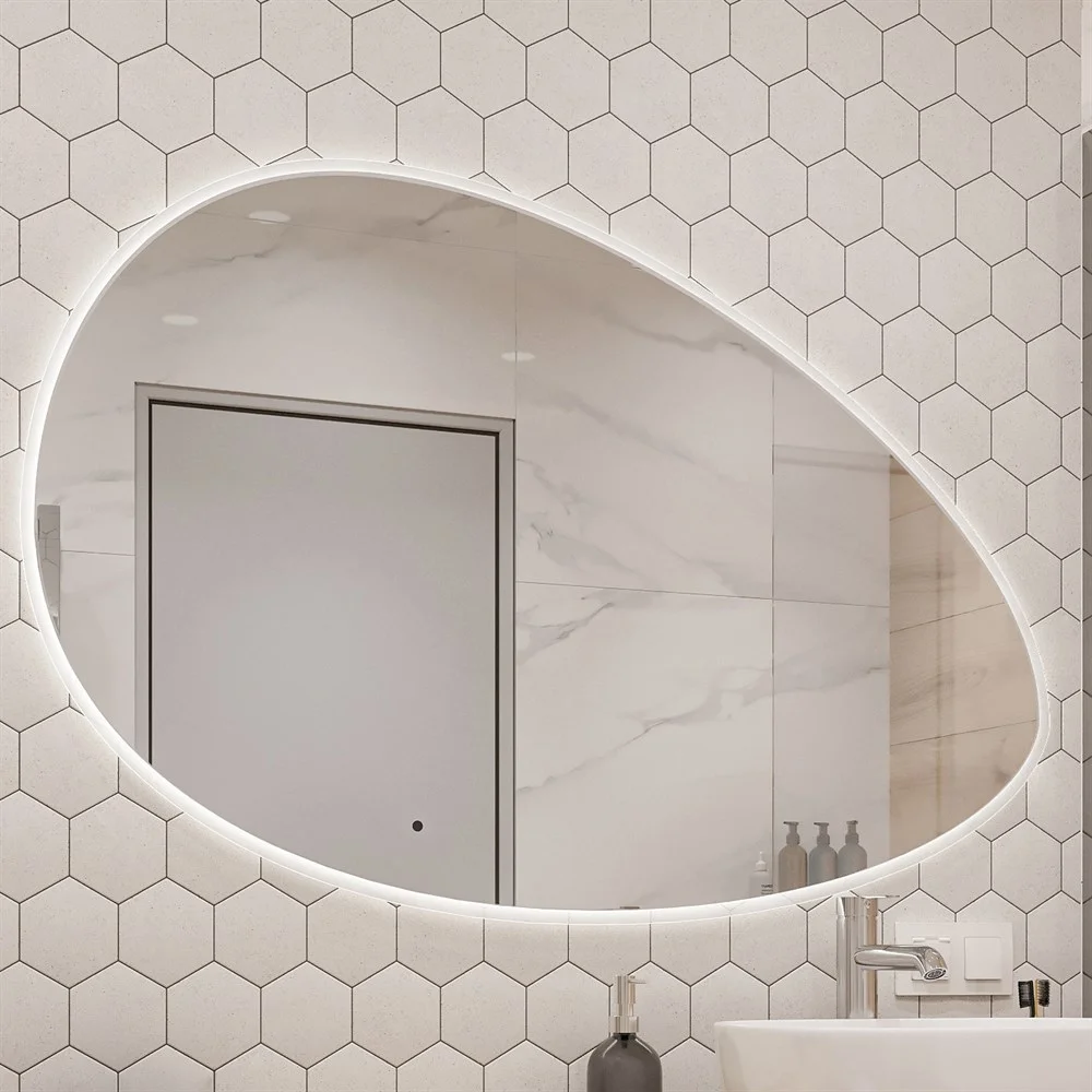 Зеркало STWORKI Скаген 120 с подсветкой, белое, инфракрасное управление, овальное, большое 551000 Зеркало STWORKI Скаген 120 с подсветкой, белое, инфракрасное управление, овальное, большое 551000