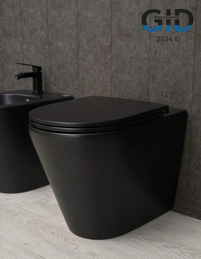 Унитаз приставной Gid TRS-263BM 62212Y черный матовый 56x36x41 с крышкой микролифт Унитаз приставной Gid TRS-263BM 62212Y черный матовый 56x36x41 с крышкой микролифт