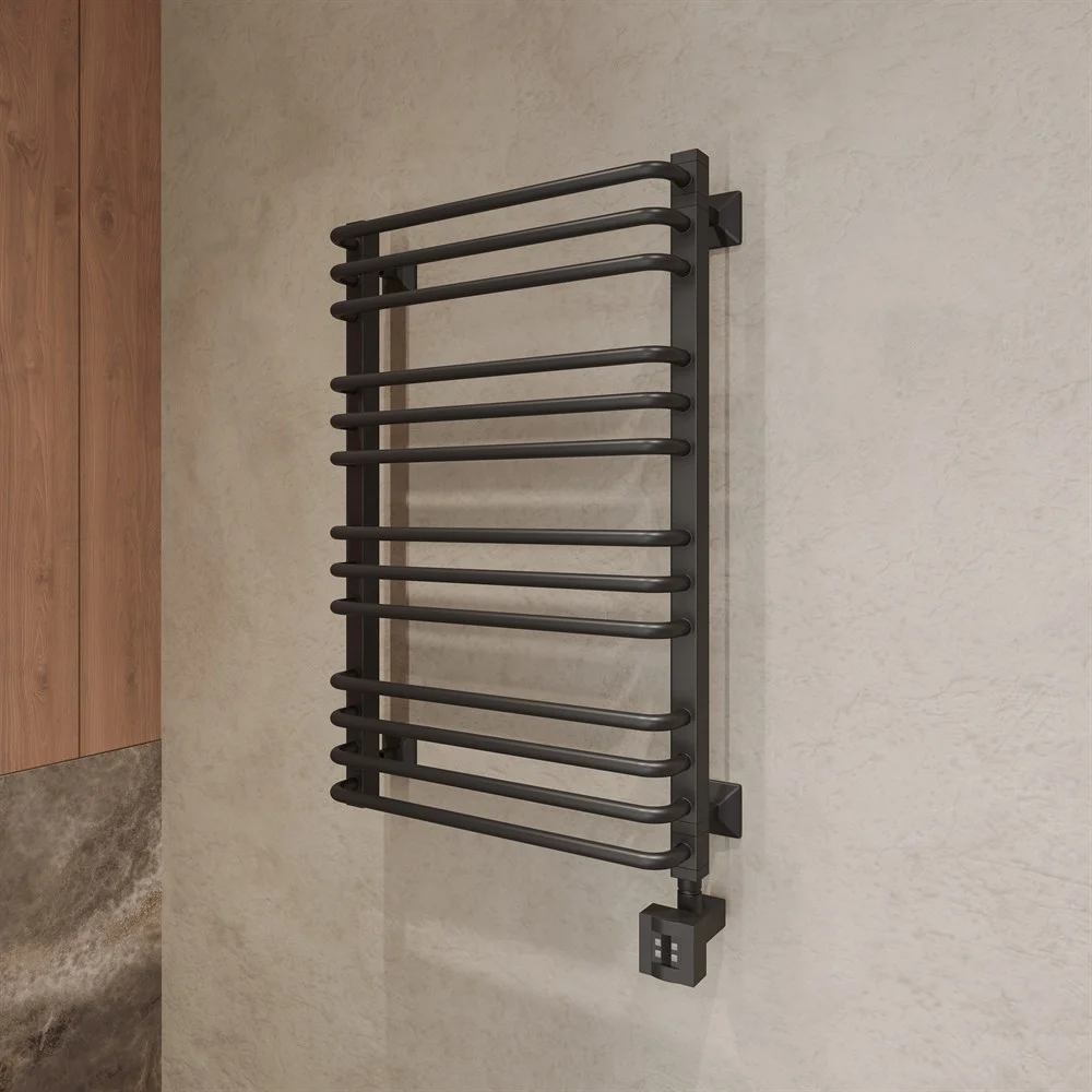 Полотенцесушитель электрический EWRIKA Кассандра Pd 80x50 R, черный матовый 510492 Полотенцесушитель электрический EWRIKA Кассандра Pd 80x50 R, черный матовый 510492