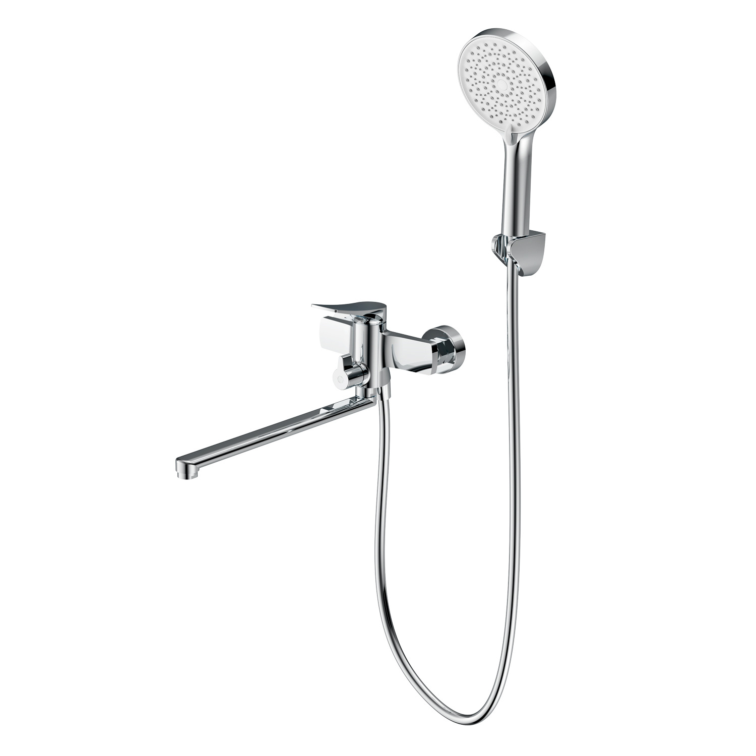 Смеситель для ванны Splenka S54.22 универсальный, поворотный излив 35 см, хром Смеситель для ванны Splenka S54.22 универсальный, поворотный излив 35 см, хром