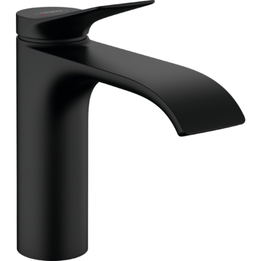 Детальная картинка товара «смеситель для раковины hansgrohe vivenis 110 без сливного гарнитура 75022670, матовый черный»