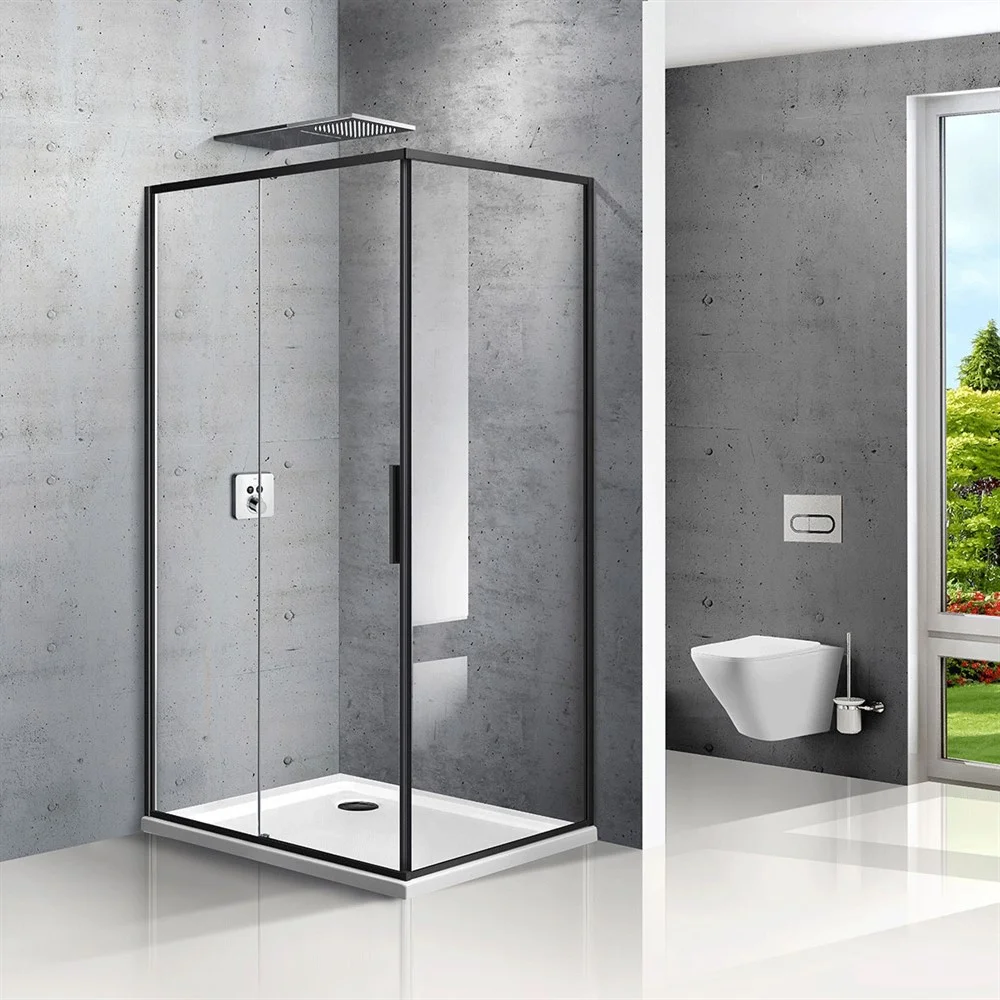 Душевой уголок Vincea Slim VSR-2SL9012CLB-L, 1200x900, матовый черный, стекло прозрачное, левый Душевой уголок Vincea Slim VSR-2SL9012CLB-L, 1200x900, матовый черный, стекло прозрачное, левый