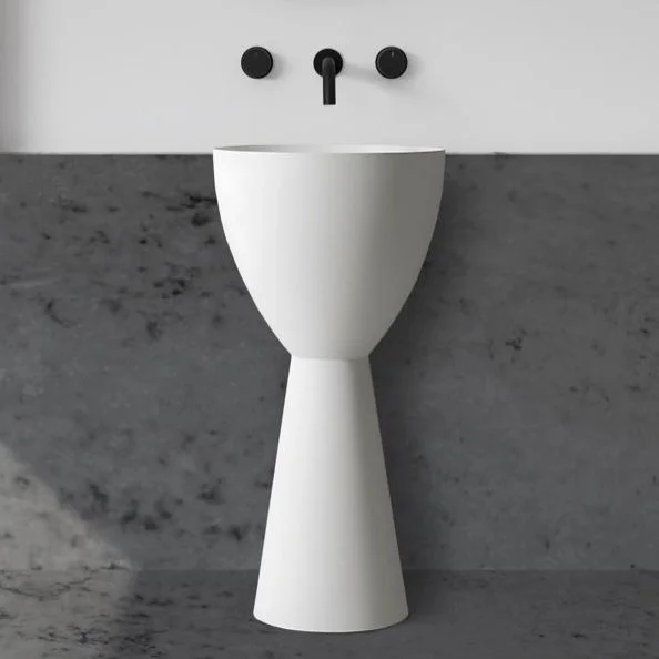 Раковина ABBER Stein AS2507 отдельностоящая, белая матовая Раковина ABBER Stein AS2507 отдельностоящая, белая матовая