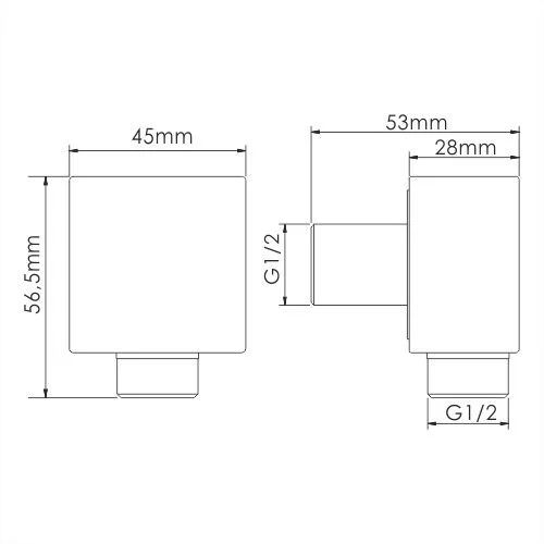 Шланговое подключение WasserKRAFT A124 хром Шланговое подключение WasserKRAFT A124 хром