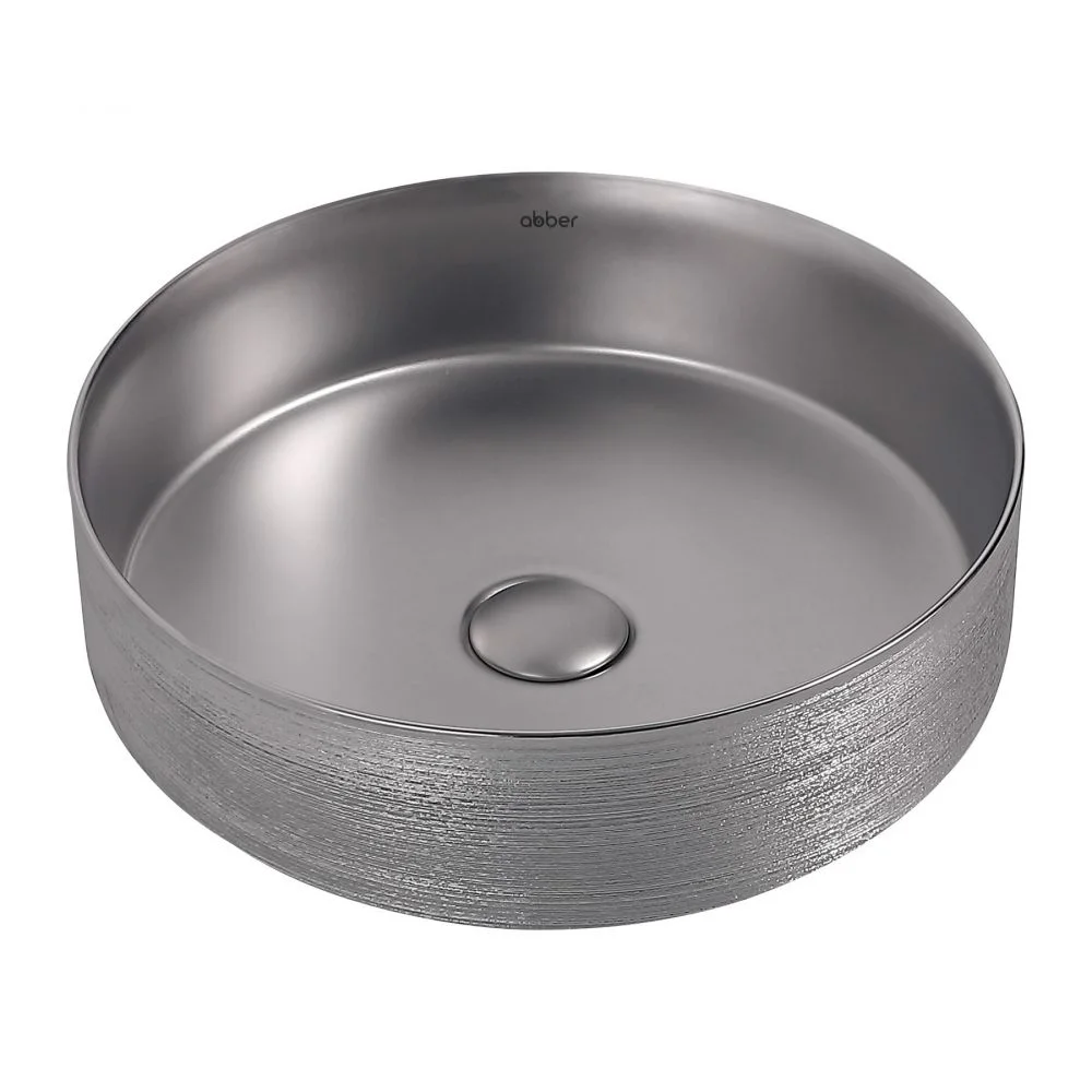 Раковина ABBER Bequem AC2109BSM накладная, серебро матовое Раковина ABBER Bequem AC2109BSM накладная, серебро матовое