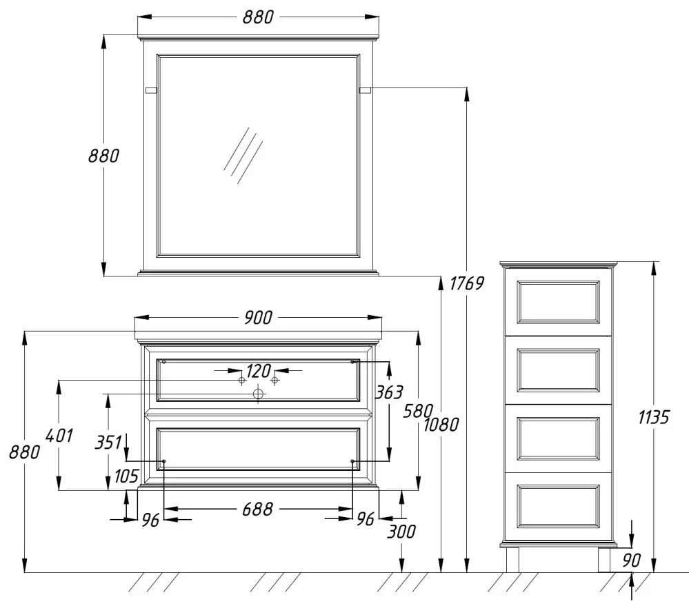 Зеркало Opadiris Гарда 90 орех антикварный Z0000003484 Зеркало Opadiris Гарда 90 орех антикварный Z0000003484