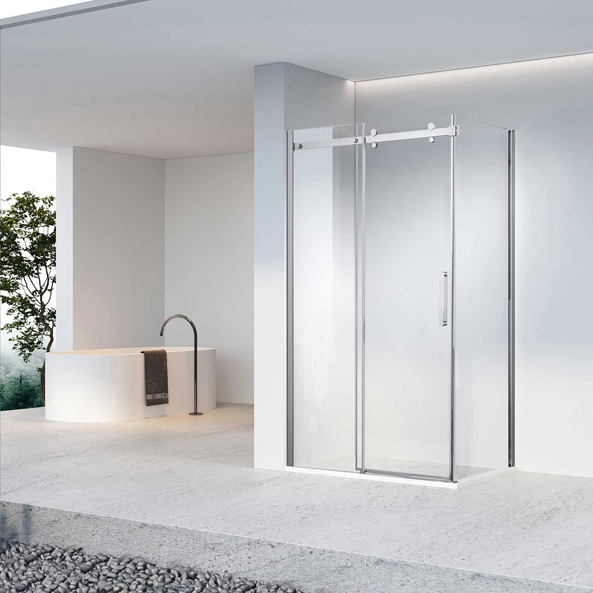 Душевой уголок Vincea Como-N VSR-4CN1014CL, 1400x1000, хром, стекло прозрачное Душевой уголок Vincea Como-N VSR-4CN1014CL, 1400x1000, хром, стекло прозрачное