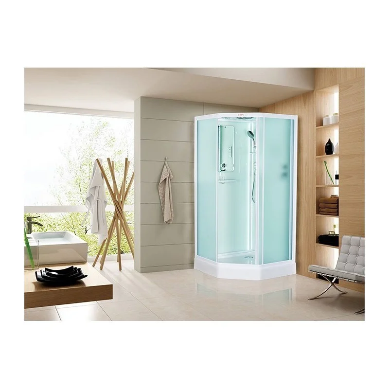 Душевая кабина Esbano ELEGANCIA (ESKL100PR) пятиугольная с крышей и LED освещением ESBANO-L100PR 100x100x210см Душевая кабина Esbano ELEGANCIA (ESKL100PR) пятиугольная с крышей и LED освещением ESBANO-L100PR 100x100x210см