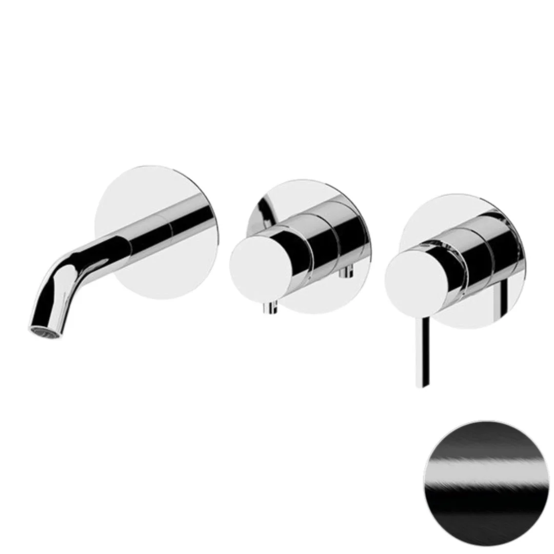 Смеситель для ванны Remer Metrica MC54D3PCFP, черный брашированный хром Смеситель для ванны Remer Metrica MC54D3PCFP, черный брашированный хром