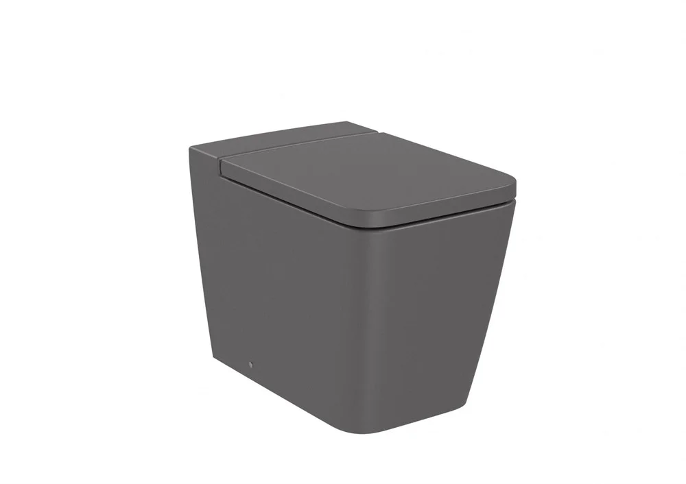 Унитаз приставной Roca Inspira Square 560, BTW, Rimless, оникс 347537640 Унитаз приставной Roca Inspira Square 560, BTW, Rimless, оникс 347537640