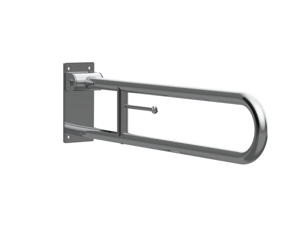 Поручень Roca Access Comfort 800 мм, с держателем для туалетной бумаги, нержавеющая сталь 816934001 Поручень Roca Access Comfort 800 мм, с держателем для туалетной бумаги, нержавеющая сталь 816934001