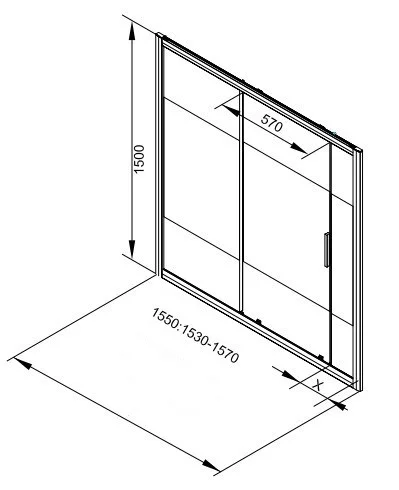 Шторка на ванну Aquanet Practic AE10-B-155H150U-CP 155, прозрачное стекло/шелкография Шторка на ванну Aquanet Practic AE10-B-155H150U-CP 155, прозрачное стекло/шелкография