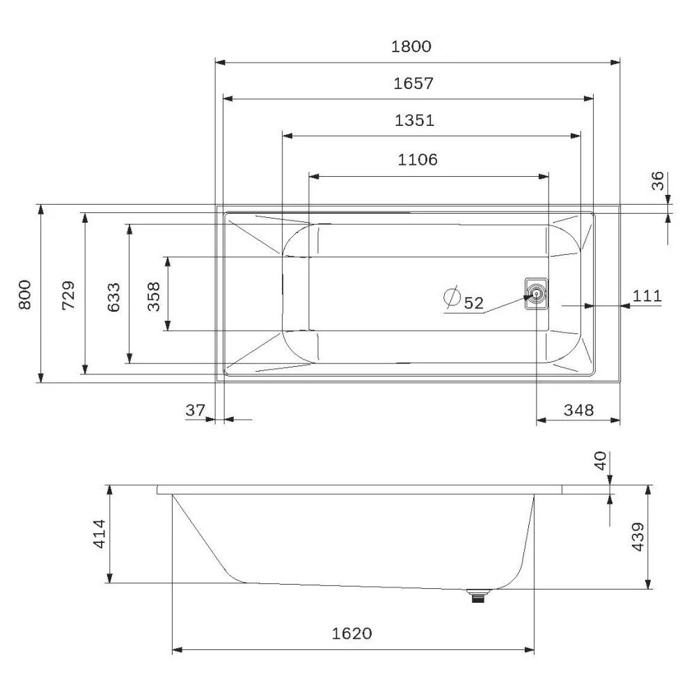 Акриловая ванна AM.PM Libre W60A-180-080W-A 180x80 — Изображение 9