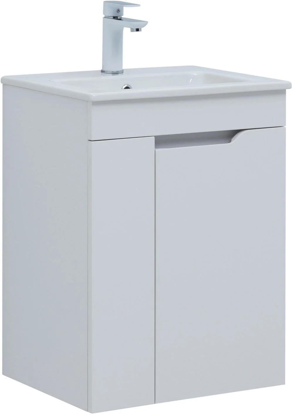 Тумба под раковину Aquanet Практика 50 белый матовый 00330451 напольная/подвесная Тумба под раковину Aquanet Практика 50 белый матовый 00330451 напольная/подвесная