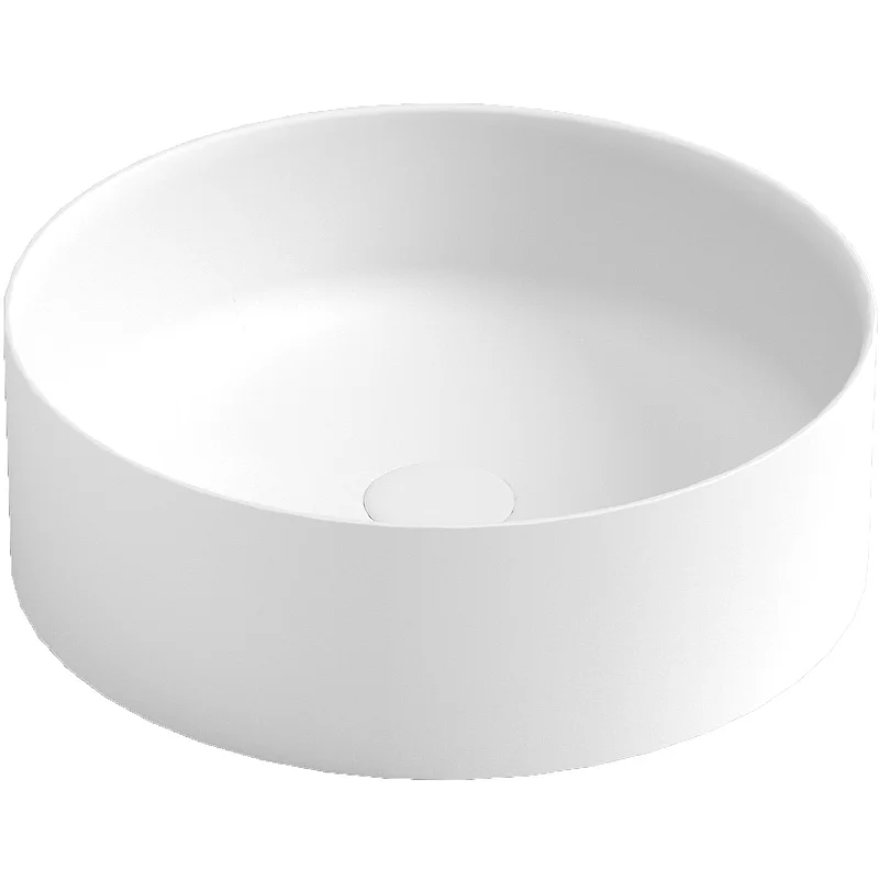 Раковина Boheme Corian белая матовая круглая 400x130 819-MW Раковина Boheme Corian белая матовая круглая 400x130 819-MW