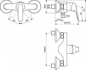 Смеситель для душа Vidima Fine BA387AA, хром Смеситель для душа Vidima Fine BA387AA, хром