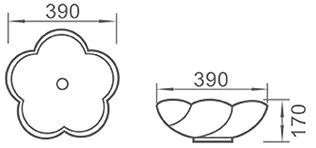Раковина CeramaLux 9078 накладная, белый Раковина CeramaLux 9078 накладная, белый