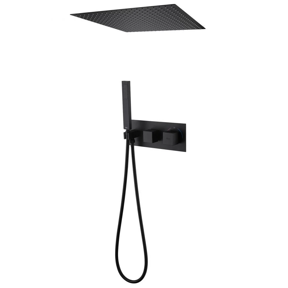 Душевая система ABBER Daheim AF8255B скрытого монтажа без излива, термостат, черная матовая Душевая система ABBER Daheim AF8255B скрытого монтажа без излива, термостат, черная матовая