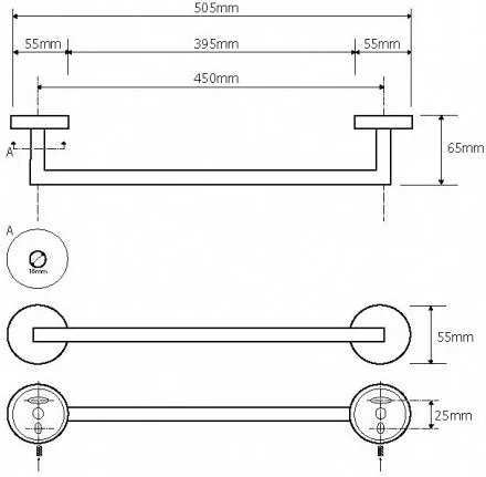 Полотенцедержатель Bemeta NEO 104204125 Полотенцедержатель Bemeta NEO 104204125