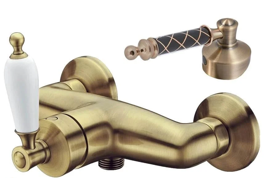 Смеситель для душа Boheme Vogue 204-MR-B бронза Murano, черное Смеситель для душа Boheme Vogue 204-MR-B бронза Murano, черное