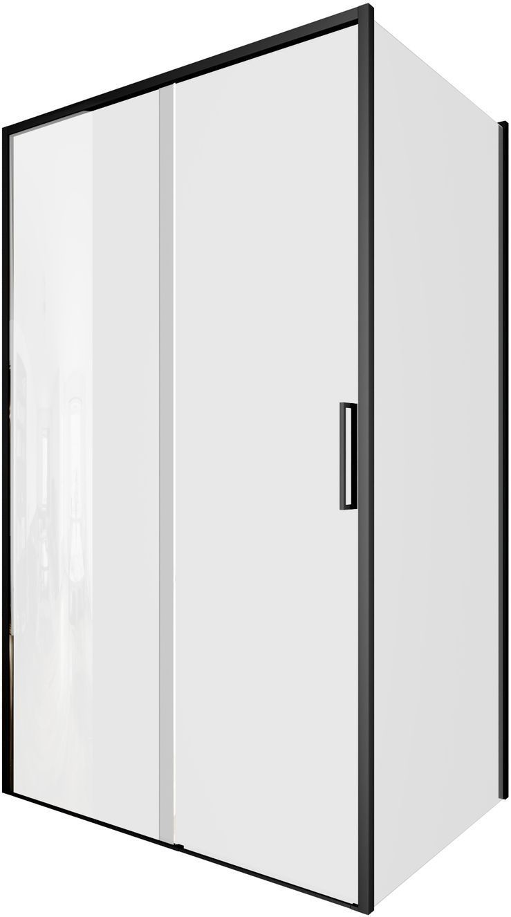 Детальная картинка товара «душевой уголок aquanet pleasure evo 120x90 ae65-120x90-bt профиль черный, прозрачное стекло»