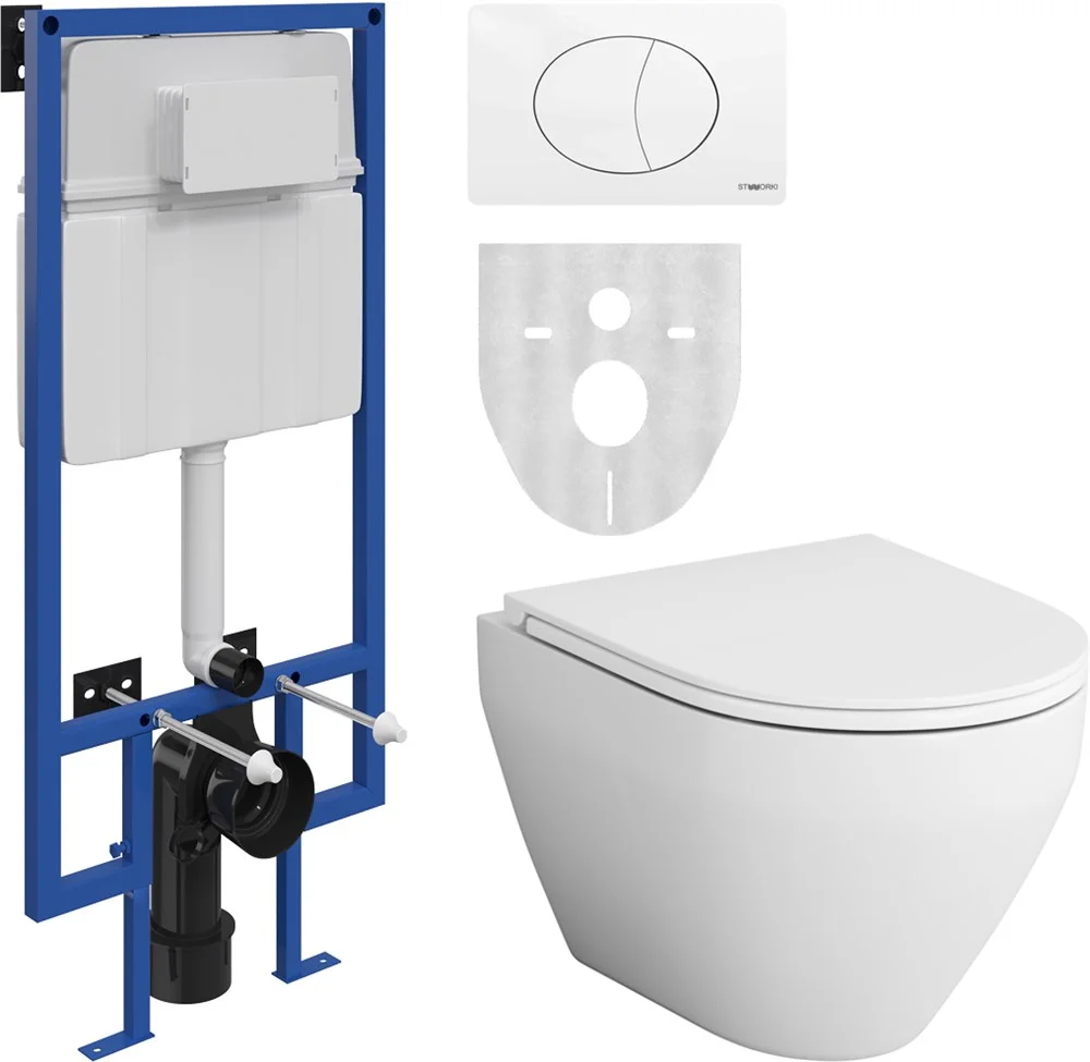 Комплект Унитаз подвесной AM.PM Spirit V2.0 FlashClean с микролифтом + Система инсталляции для унита 555625 Комплект Унитаз подвесной AM.PM Spirit V2.0 FlashClean с микролифтом + Система инсталляции для унита 555625