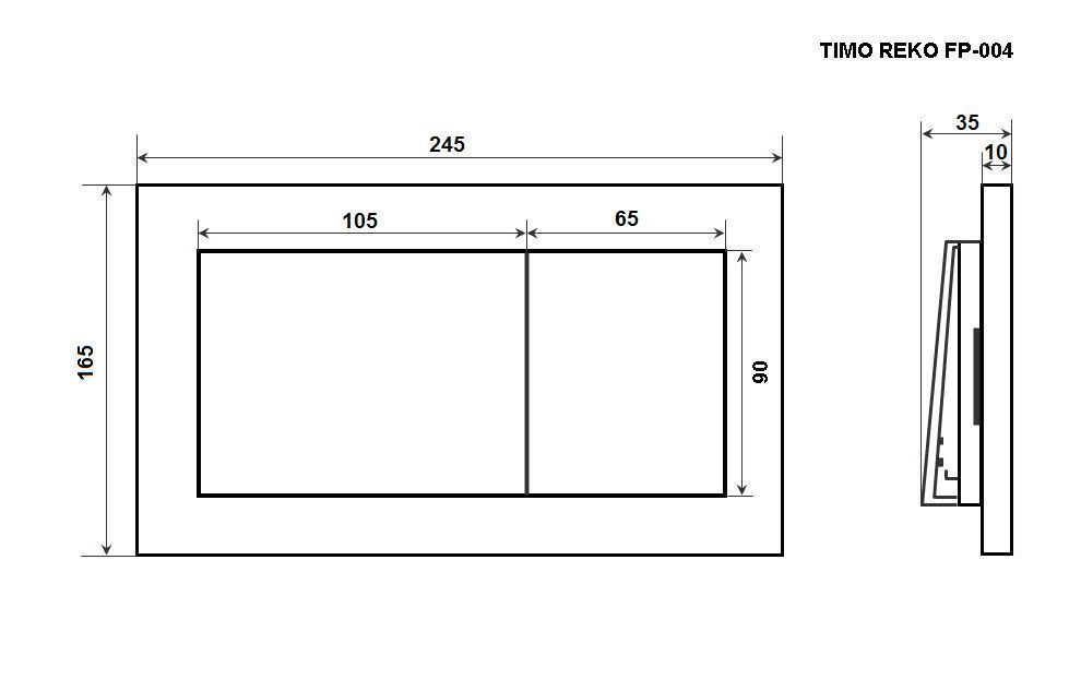 Детальная картинка товара «клавиша смыва timo reko fp-004w (250x165)»