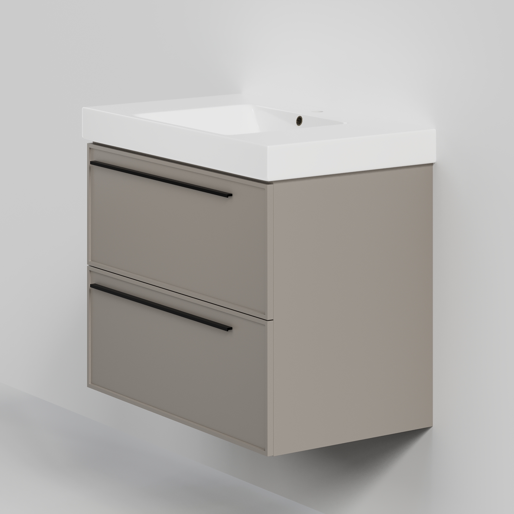 Тумба с раковиной La Fenice Elba TWIN Cappuccino 80 NFNC-01-ELB-C-80-2-3-80 бежевая матовая Тумба с раковиной La Fenice Elba TWIN Cappuccino 80 NFNC-01-ELB-C-80-2-3-80 бежевая матовая