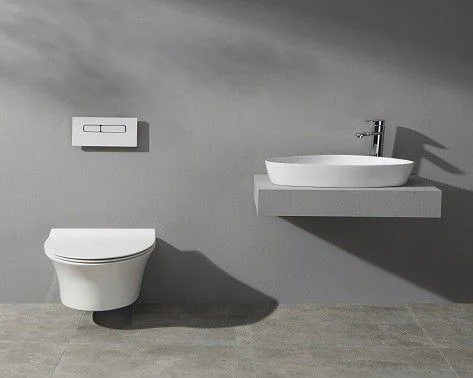 Унитаз подвесной CeramaLux CL2100 белый с крышкой микролифт Унитаз подвесной CeramaLux CL2100 белый с крышкой микролифт