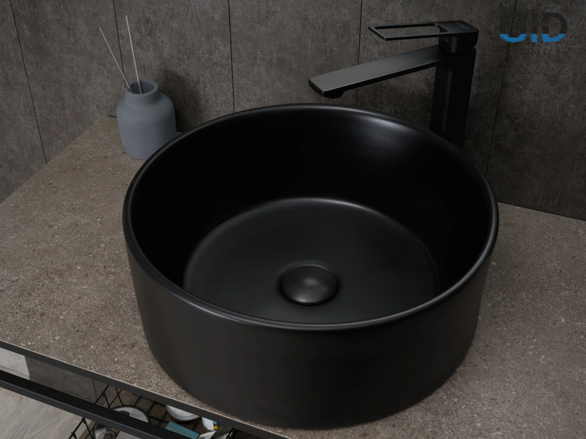 Раковина Gid Bm9011 53368 накладная черная матовая 40x40x15 Раковина Gid Bm9011 53368 накладная черная матовая 40x40x15