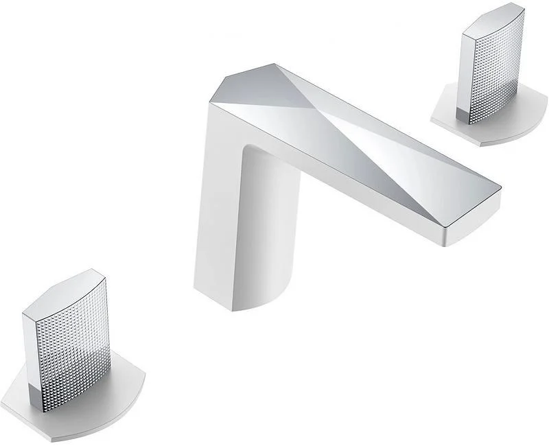 Смеситель на борт ванны Boheme Venturo 150-WCR-TOUCH на 3 отверстия белый-хром, ручка TOUCH Смеситель на борт ванны Boheme Venturo 150-WCR-TOUCH на 3 отверстия белый-хром, ручка TOUCH