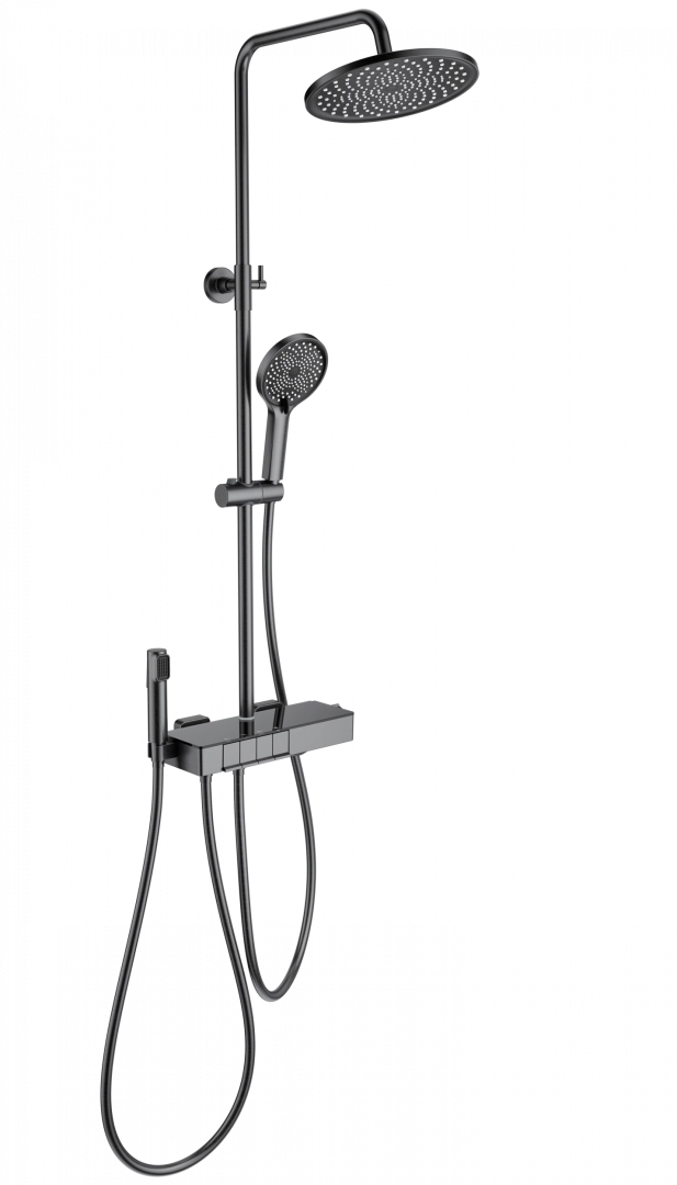Душевая система Wonzon & Woghand с термостатом, темный графит (WW-B3580-BGG) Душевая система Wonzon & Woghand с термостатом, темный графит (WW-B3580-BGG)