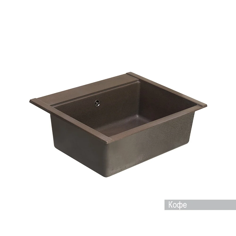 Кухонная мойка Aquaton Делия 60 1A715232LD280 из литого мрамора, прямоугольная, кофе Кухонная мойка Aquaton Делия 60 1A715232LD280 из литого мрамора, прямоугольная, кофе