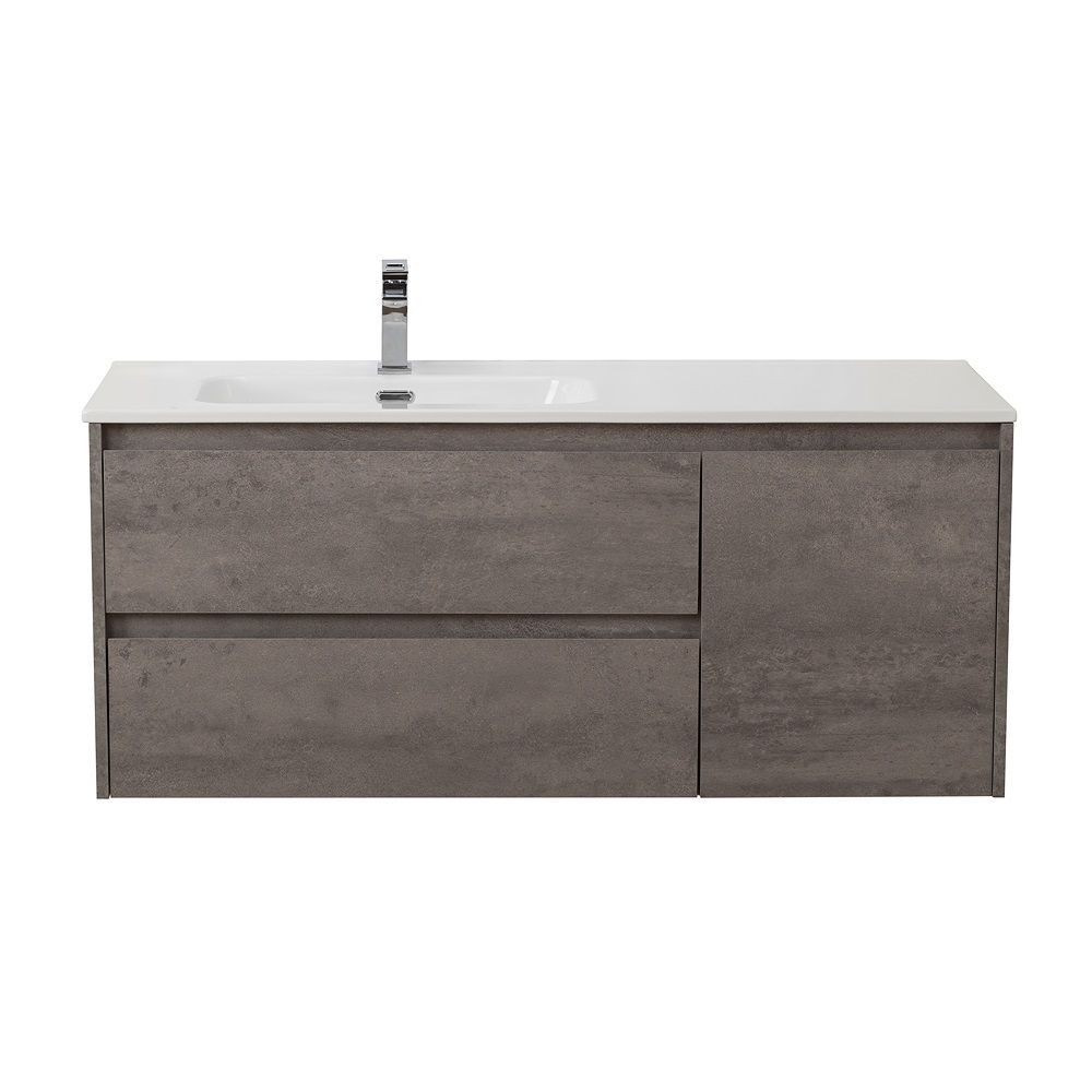 Детальная картинка товара «тумба под раковину belbagno kraft-1200-2c-1a-so-cg-l cemento grigio подвесная 1200x460»