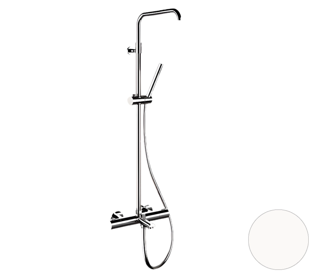 Душевая система Remer Elegance EQ34A7MMSSOFBO термостатическая, белый матовый Душевая система Remer Elegance EQ34A7MMSSOFBO термостатическая, белый матовый