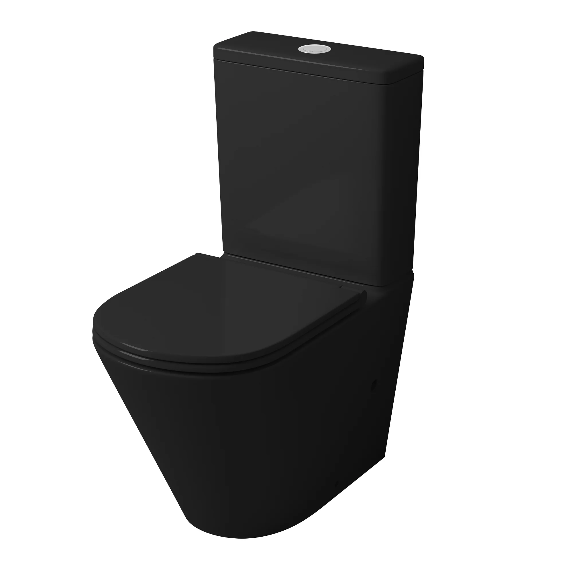 Унитаз напольный GROSSMAN GR-4450BMS 605x380x825 черный матовый безободковый с тонкой крышкой Унитаз напольный GROSSMAN GR-4450BMS 605x380x825 черный матовый безободковый с тонкой крышкой