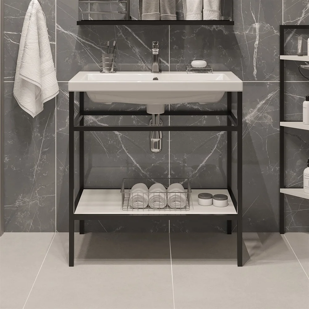 Консоль с раковиной DIWO Смоленск 80 Como 80 483903 Консоль с раковиной DIWO Смоленск 80 Como 80 483903