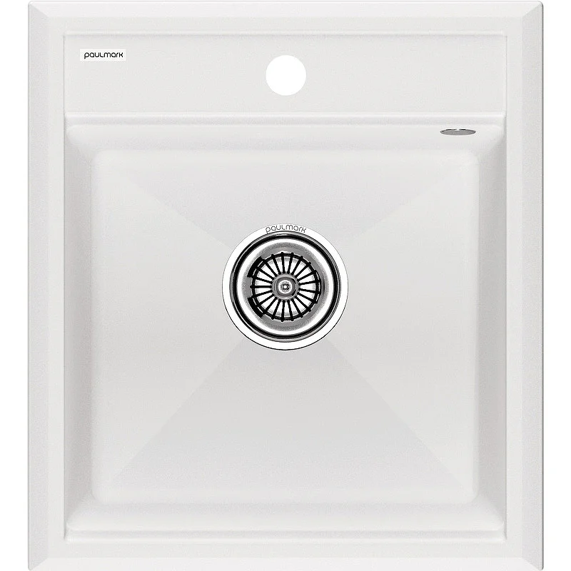 Кухонная мойка Paulmark STEPIA 45 PM114651-WH , белый, 460х510 Кухонная мойка Paulmark STEPIA 45 PM114651-WH , белый, 460х510