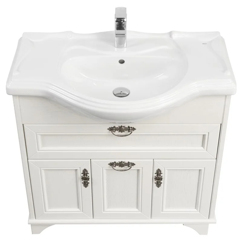 Тумба с раковиной Aquaton Идель 105 (1A1978K1IDM70) дуб белый Тумба с раковиной Aquaton Идель 105 (1A1978K1IDM70) дуб белый